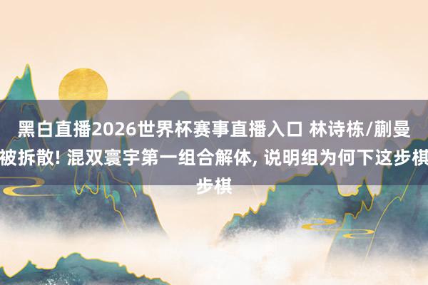 黑白直播2026世界杯赛事直播入口 林诗栋/蒯曼被拆散! 混双寰宇第一组合解体, 说明组为何下这步棋