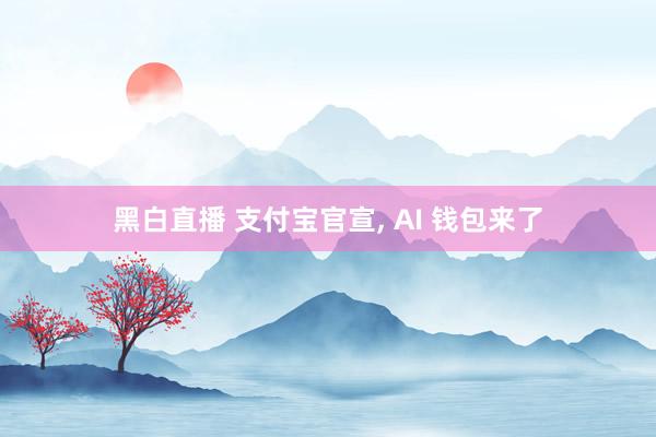 黑白直播 支付宝官宣, AI 钱包来了
