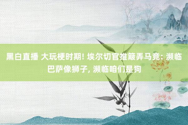 黑白直播 大玩梗时期! 埃尔切官推簸弄马竞: 濒临巴萨像狮子, 濒临咱们是狗