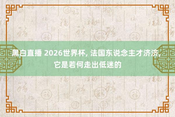 黑白直播 2026世界杯, 法国东说念主才济济, 它是若何走出低迷的