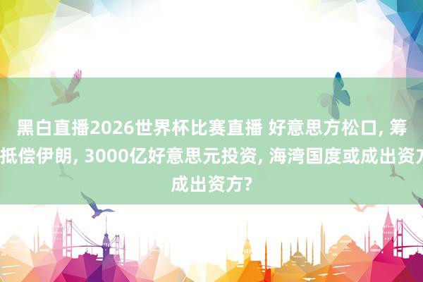 黑白直播2026世界杯比赛直播 好意思方松口, 筹款抵偿伊朗, 3000亿好意思元投资, 海湾国度或成出资方?