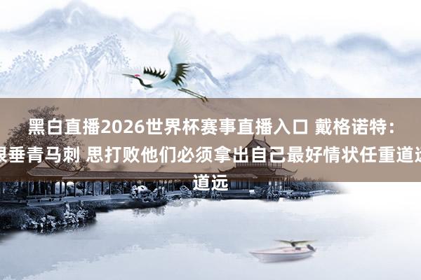 黑白直播2026世界杯赛事直播入口 戴格诺特：很垂青马刺 思打败他们必须拿出自己最好情状任重道远