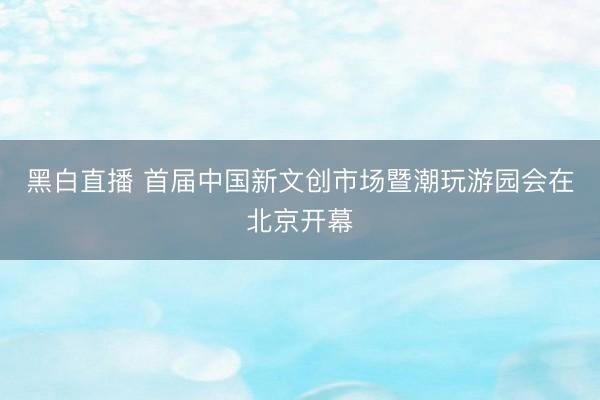 黑白直播 首届中国新文创市场暨潮玩游园会在北京开幕